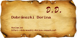 Dobránszki Dorina névjegykártya