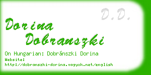 dorina dobranszki business card